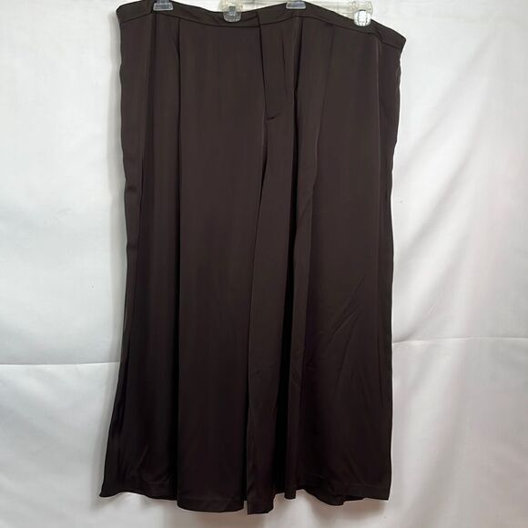 Vince Satin Pleated Cropped wide Leg Pants size 24plus. NWOT - Picture 3 of 14